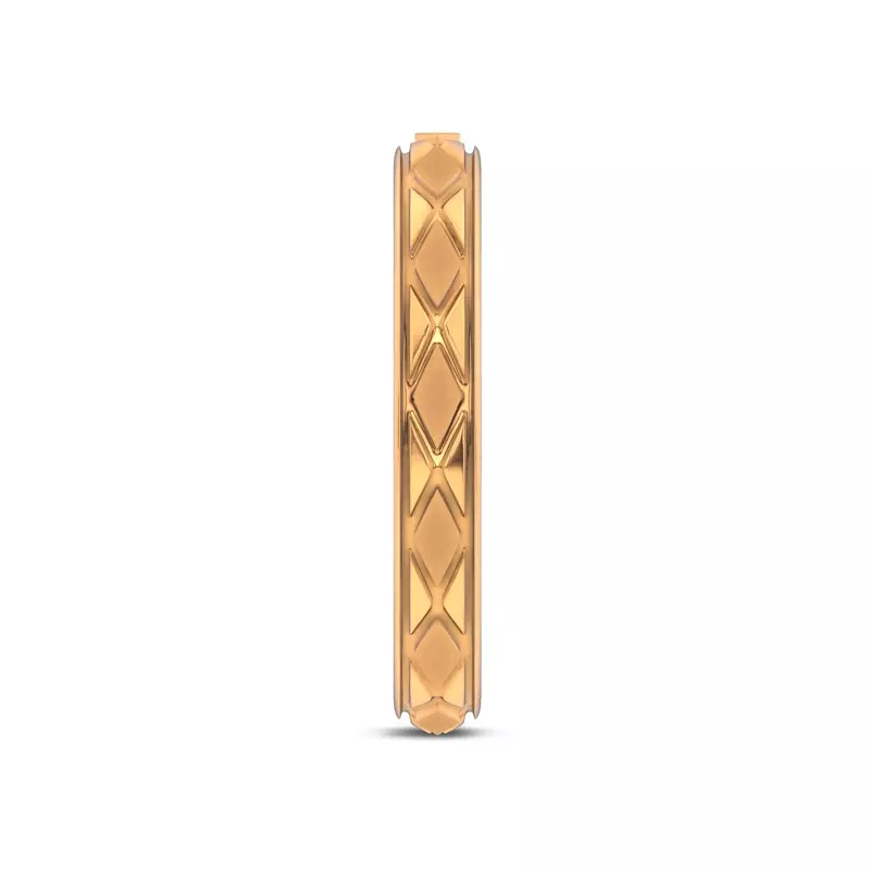 14K Yellow Gold Textured Argyle Band