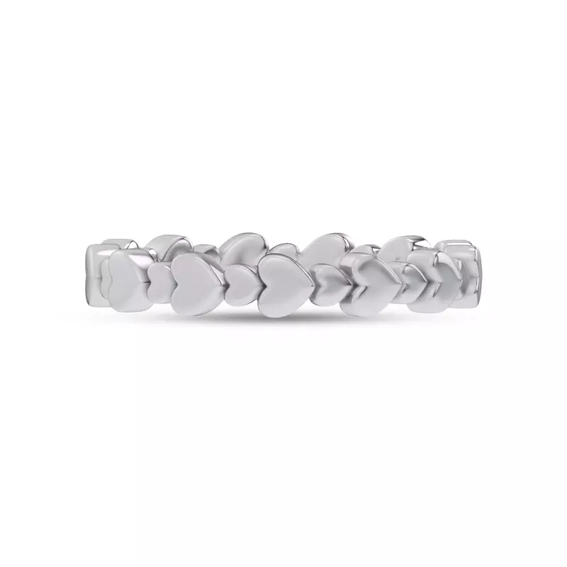 Platinum Pulsing Heart Band