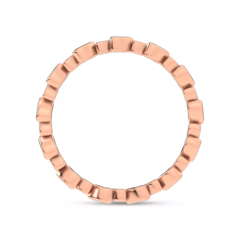 18K Rose Gold Pulsing Heart Band