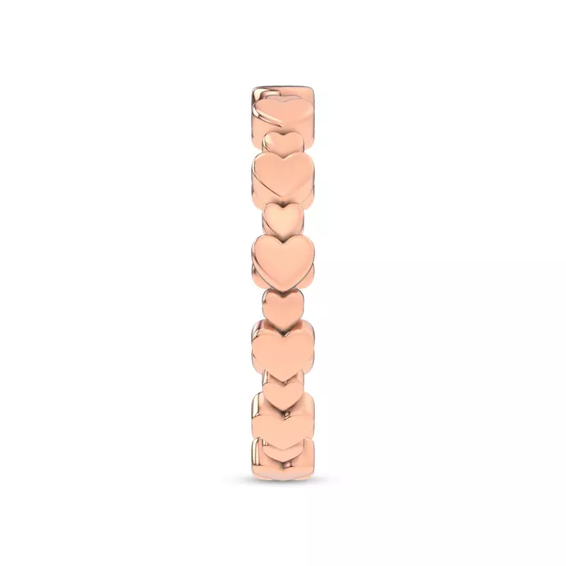 18K Rose Gold Pulsing Heart Band