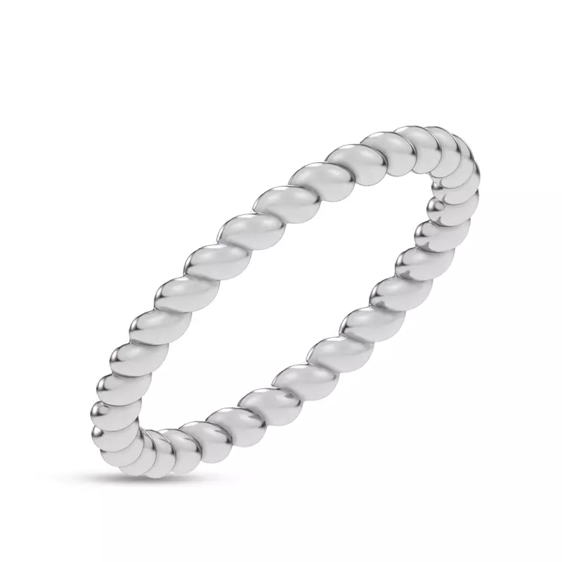 Platinum Twisted Spiral Band
