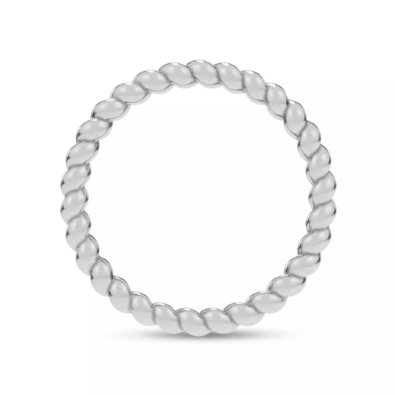 Platinum Twisted Spiral Band