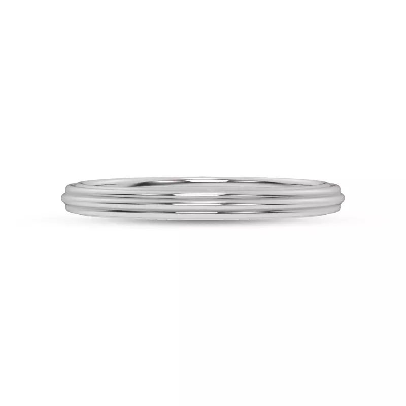 14K White Gold Skyline Band