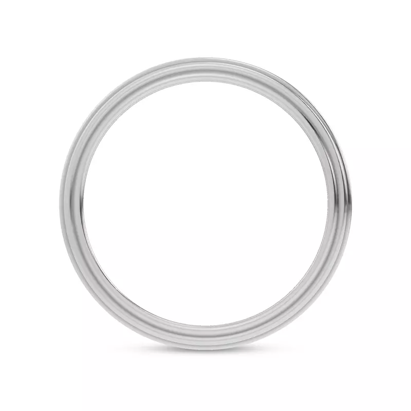 14K White Gold Skyline Band