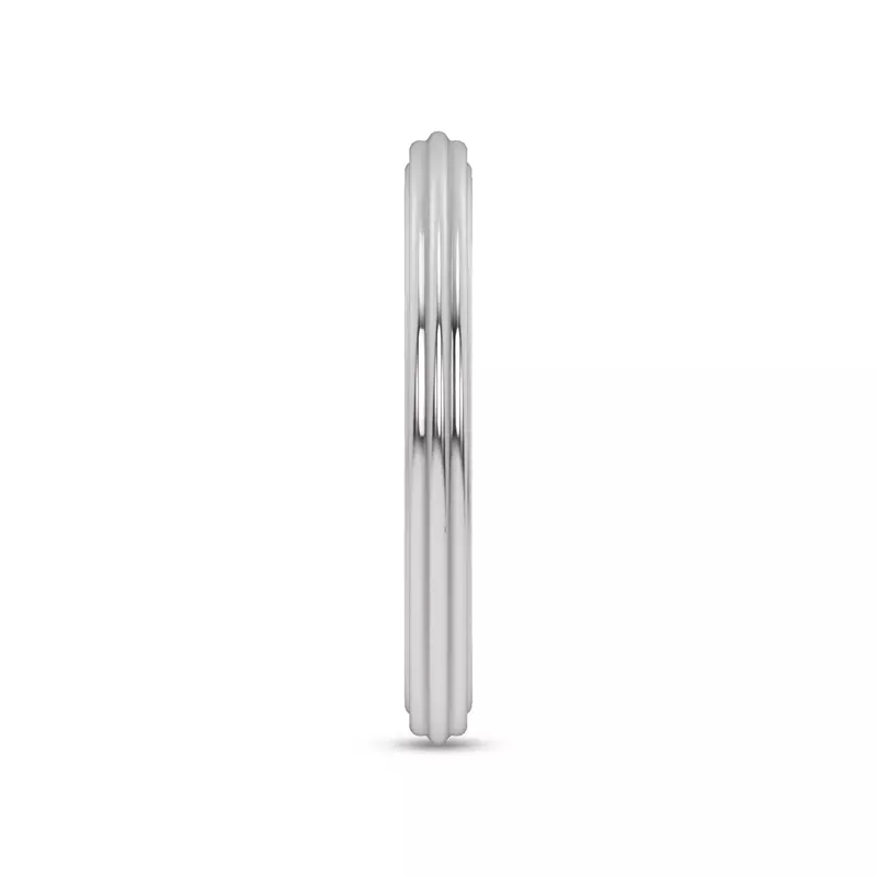 14K White Gold Skyline Band