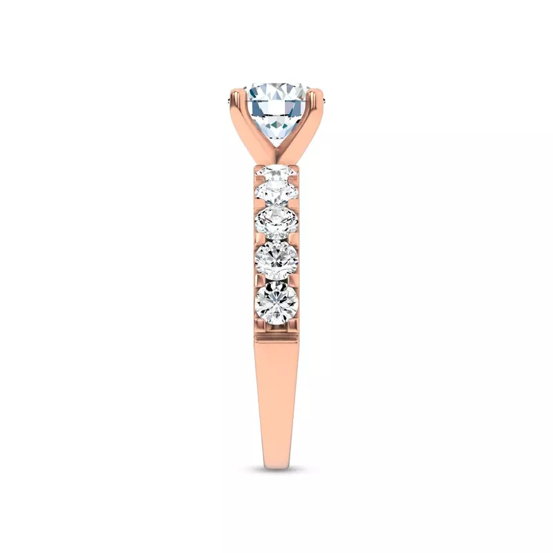 14K Rose Gold Jules Classic Lab Engagement Ring (.90ct. tw.)