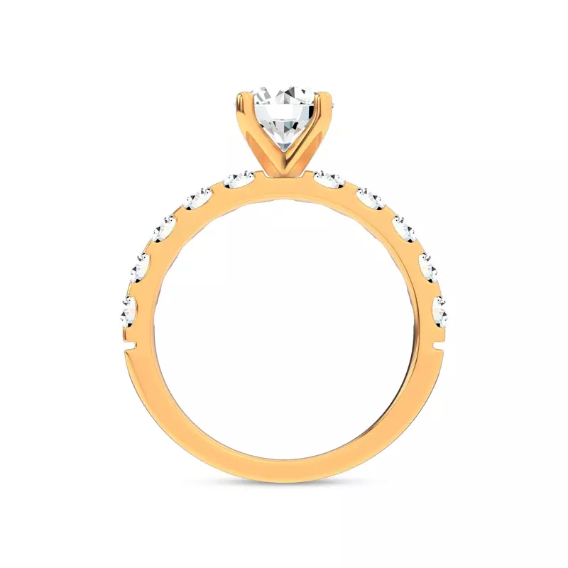 14K Yellow Gold Jules Classic Lab Engagement Ring (.90ct. tw.)