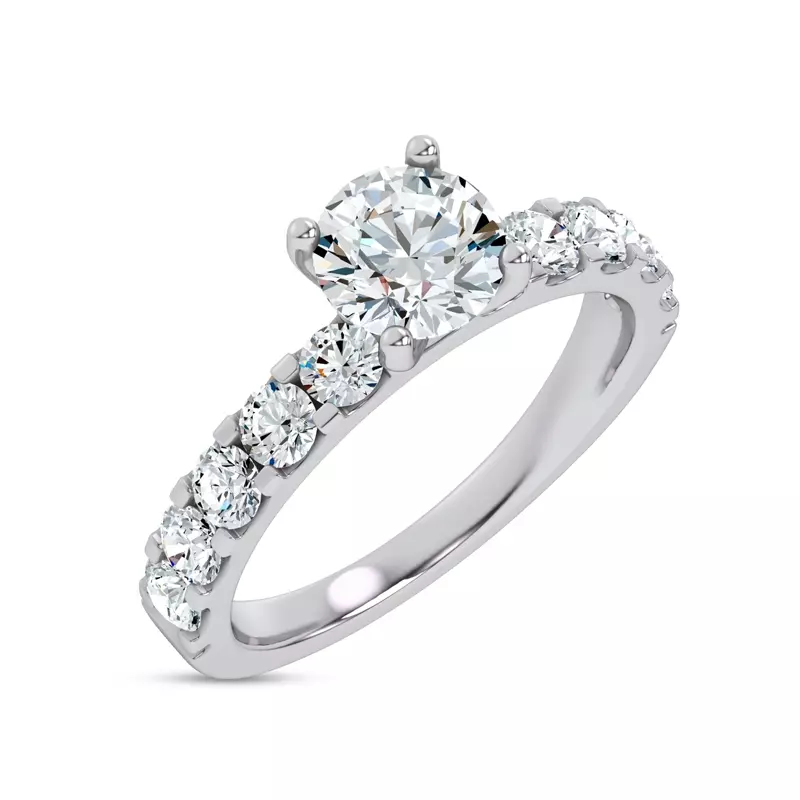 18K White Gold Jules Classic Lab Engagement Ring (.90ct. tw.)