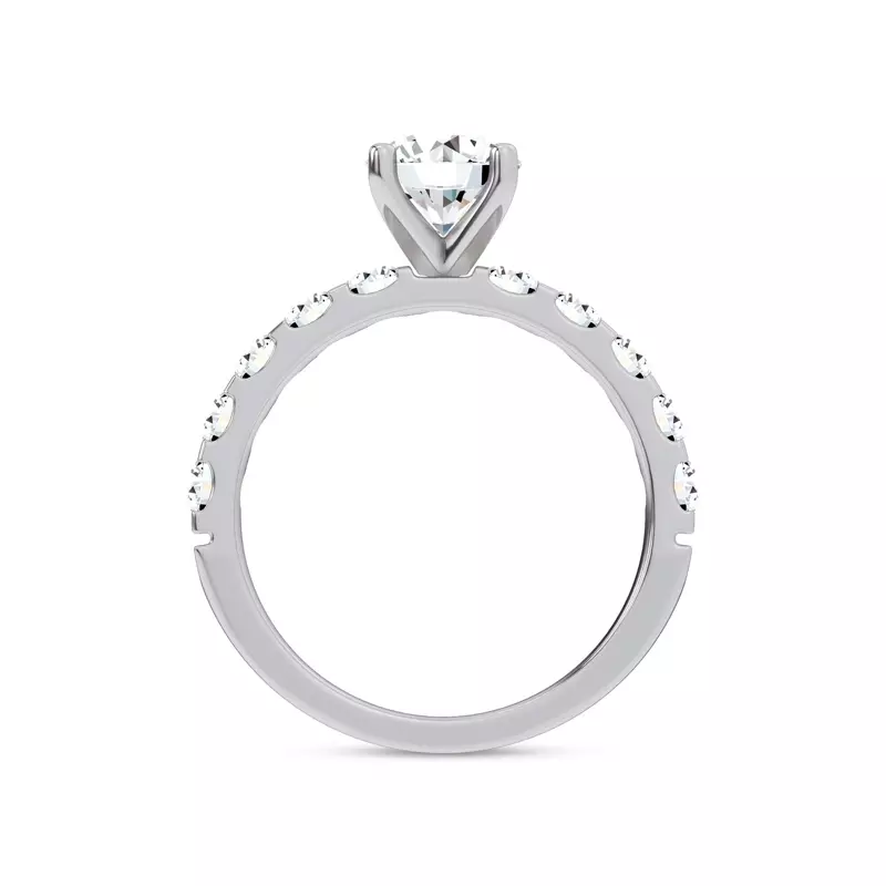 18K White Gold Jules Classic Lab Engagement Ring (.90ct. tw.)