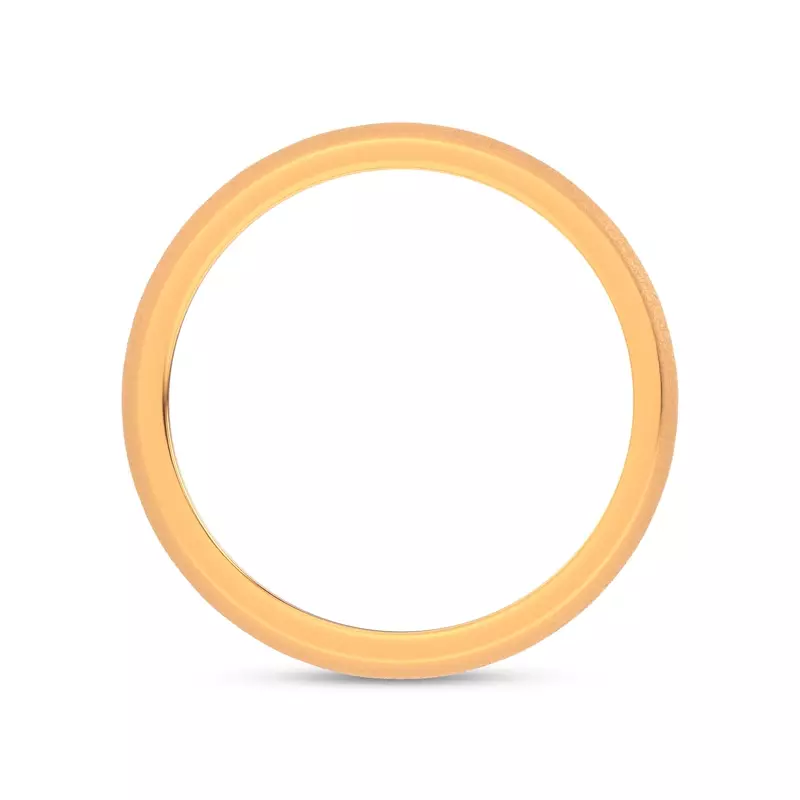 14K Yellow Gold Patterned Brushed Edge Band (7mm)
