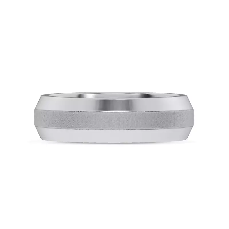 Mixed Textured Beveled Edge Band (7mm)