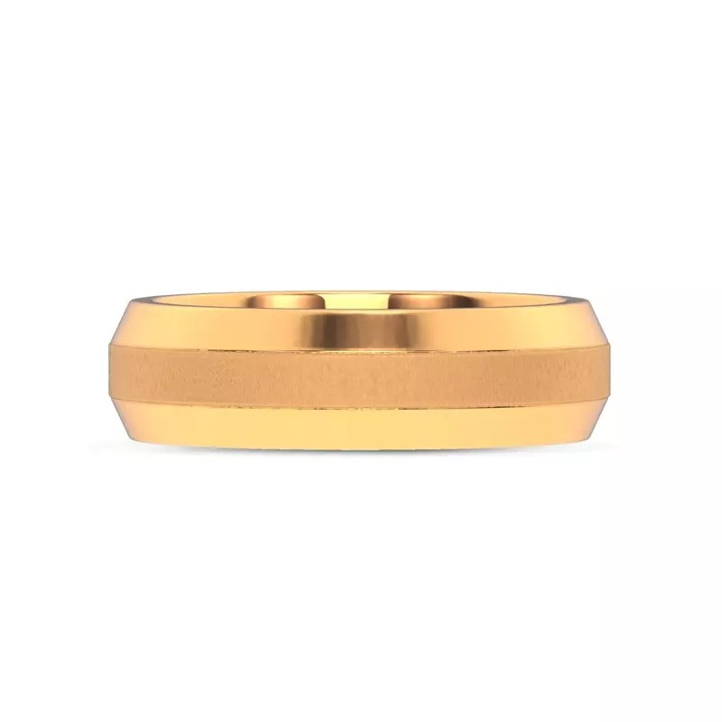 Mixed Textured Beveled Edge Band (7mm)