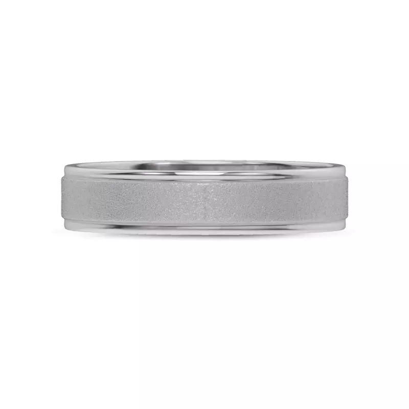 Platinum Brushed Center High-Polish Edge Band (5mm)