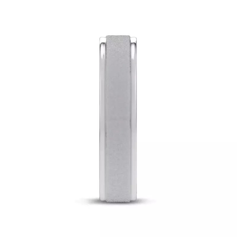 Platinum Brushed Center High-Polish Edge Band (5mm)
