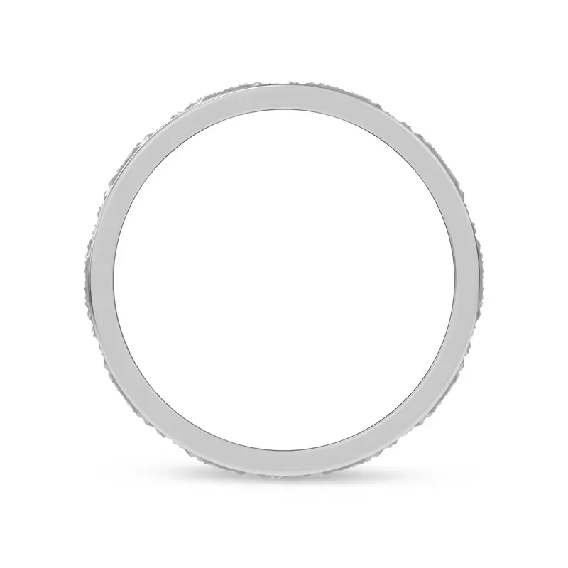 Platinum Brushed Hammered Center High-Polish Edge Band (7.1mm)