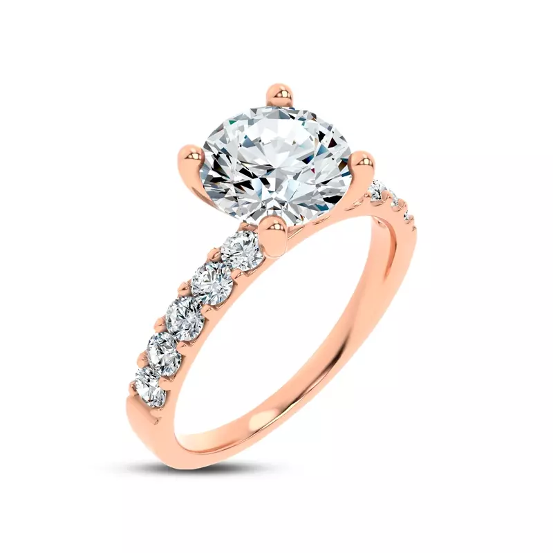 14K Rose Gold Jules Classic Lab Diamond Engagement Ring