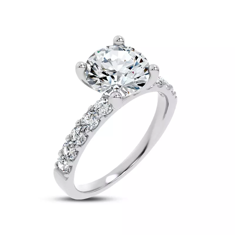 14K White Gold Jules Classic Lab Diamond Engagement Ring