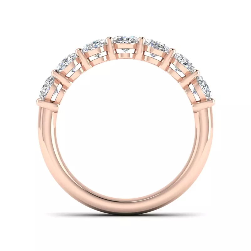14K Rose Gold Mavi 7 Stone Lab Diamond Band