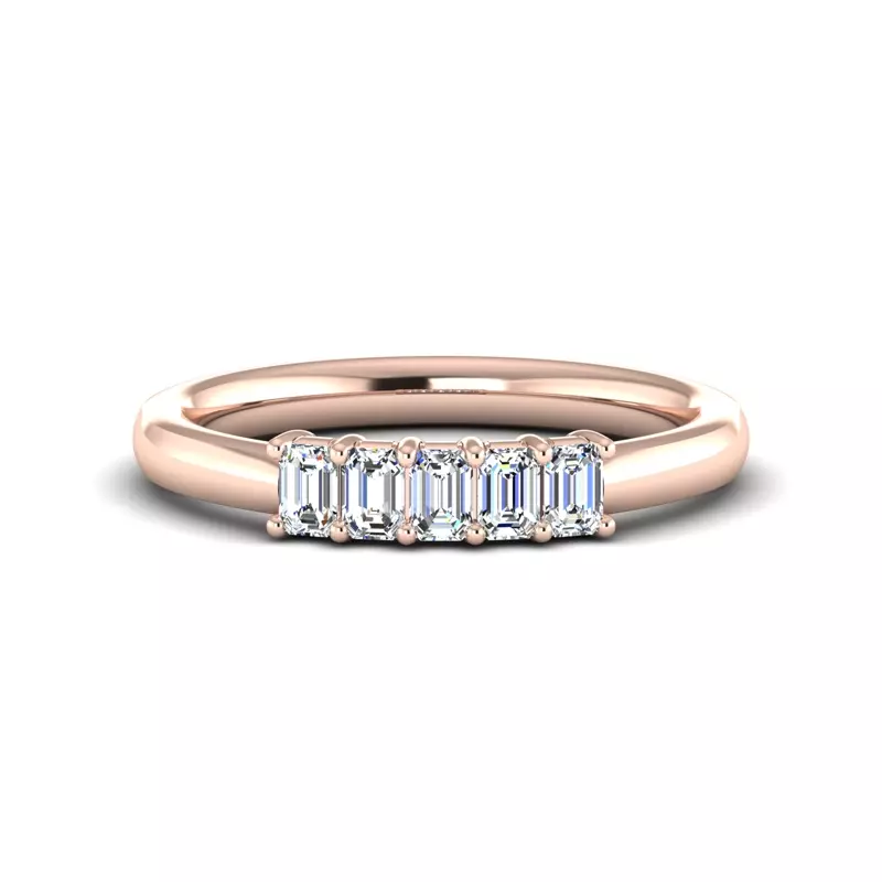 Salem 5 Stone Lab Diamond Band