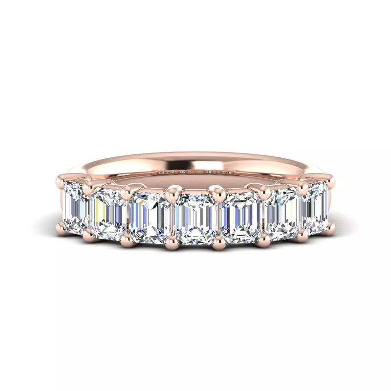 14K Rose Gold Adley 7 Stone Lab Diamond Band