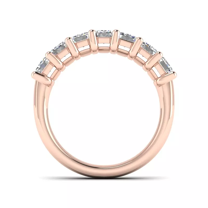 14K Rose Gold Adley 7 Stone Lab Diamond Band