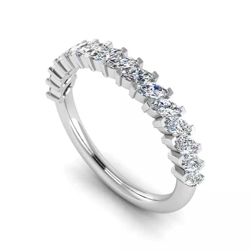 18K White Gold Alma Diamond Anniversary Band