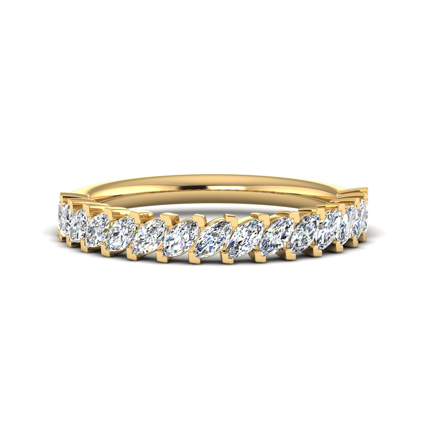 18K Yellow Gold Alma Lab Diamond Anniversary Band