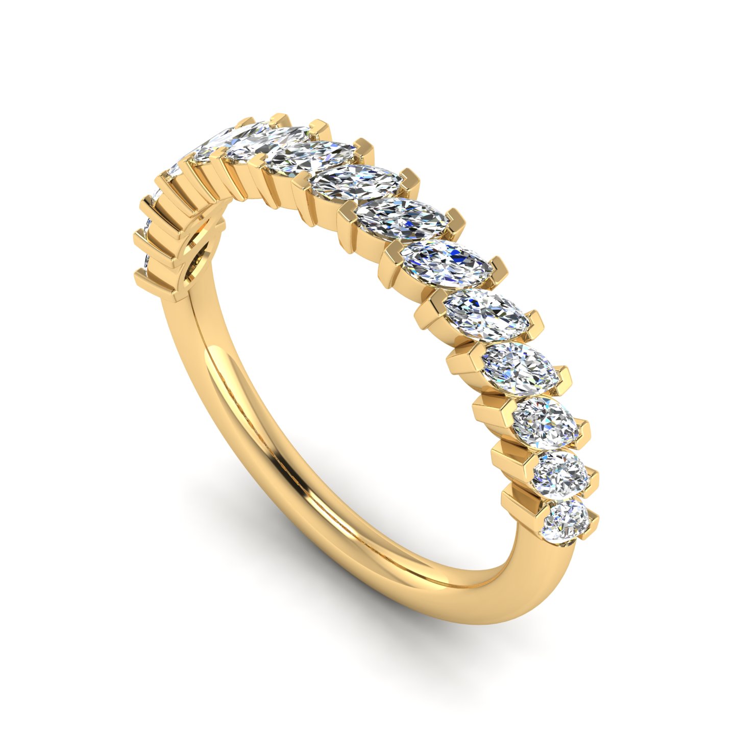 18K Yellow Gold Alma Lab Diamond Anniversary Band