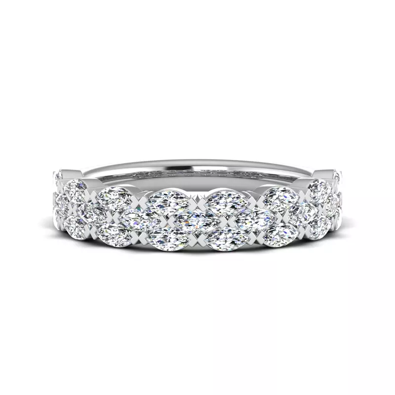 Platinum Helena Diamond Anniversary Band