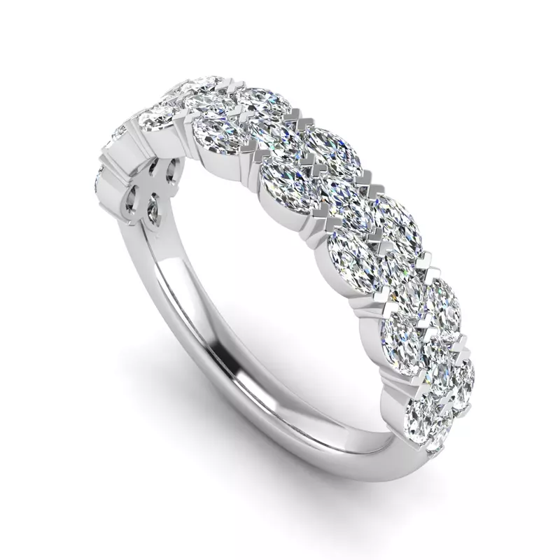 Platinum Helena Diamond Anniversary Band