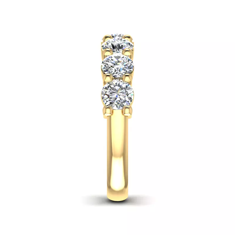 14K Yellow Gold Mylah 7 Stone Diamond Band