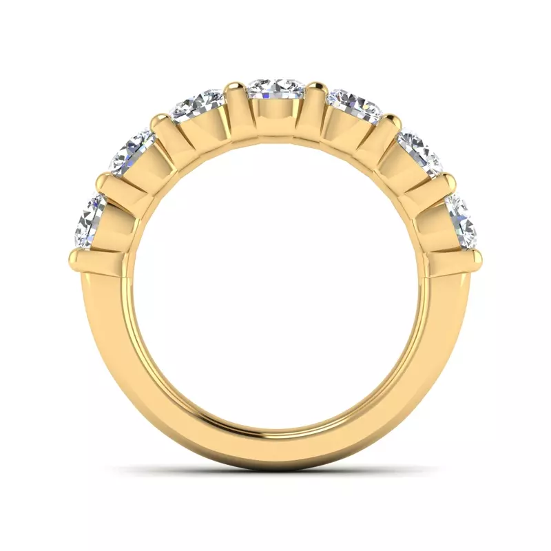 14K Yellow Gold Mylah 7 Stone Diamond Band