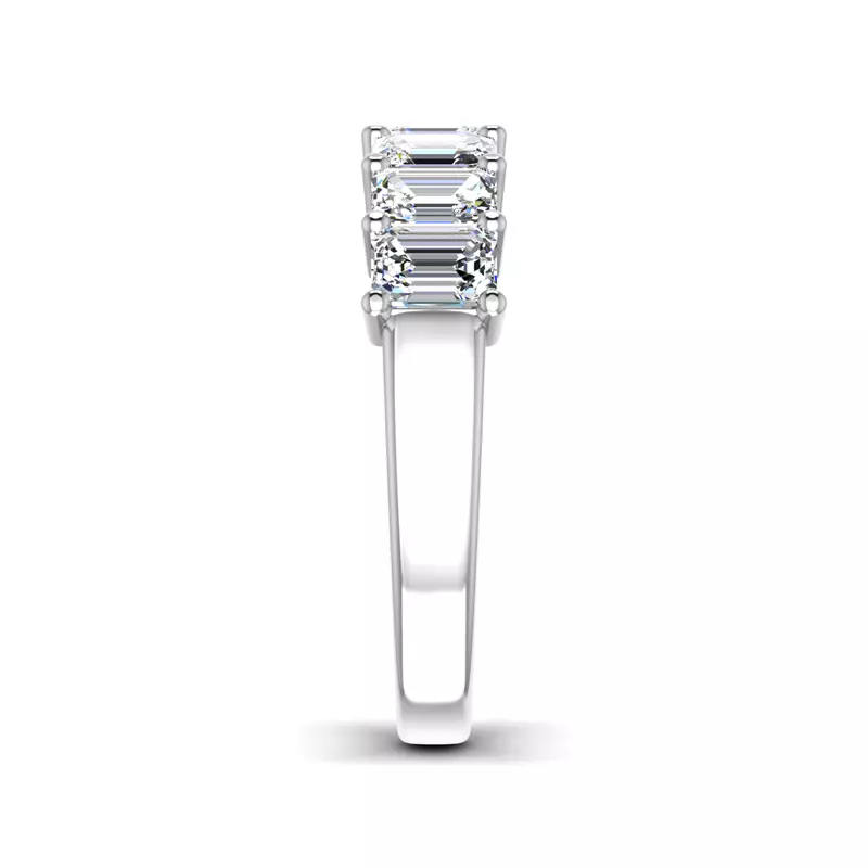 14K White Gold Mallory 7 Stone Shared Prong Lab Anniversary Band
