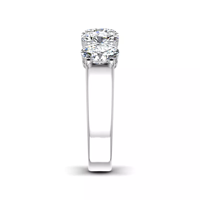 14K White Gold Aviana 5 Stone Shared Prong Lab Anniversary Band