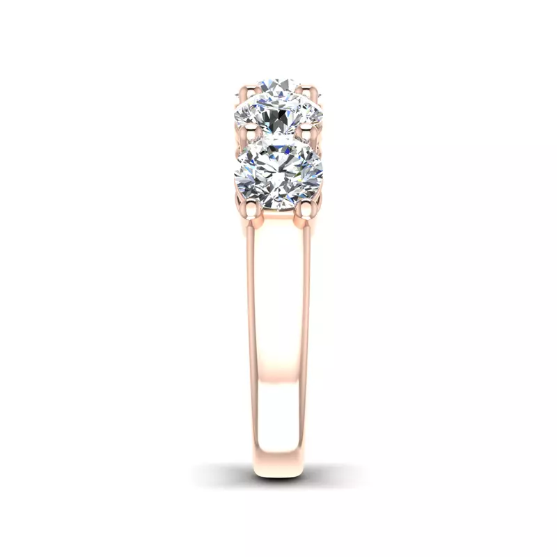 14K Rose Gold Alondra Shared Prong Anniversary Band