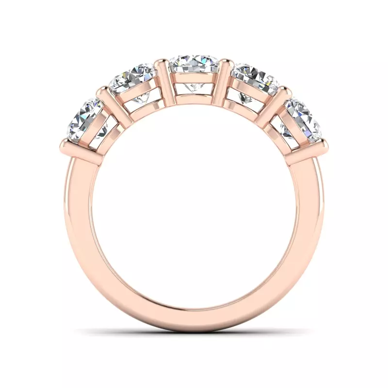 14K Rose Gold Alondra Shared Prong Anniversary Band