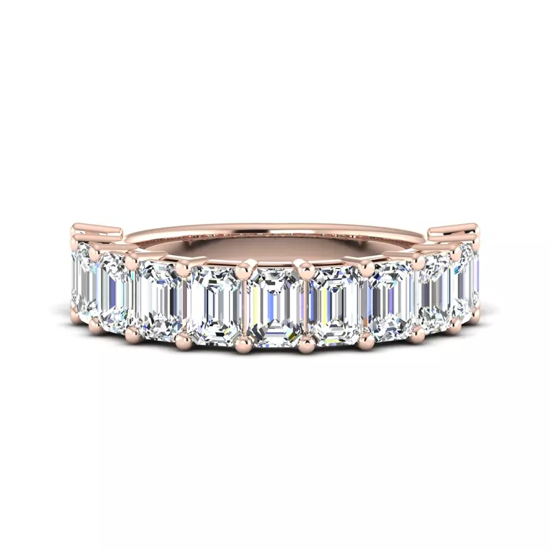 14K Rose Gold Monroe 11 Stone Shared Prong Anniversary Band