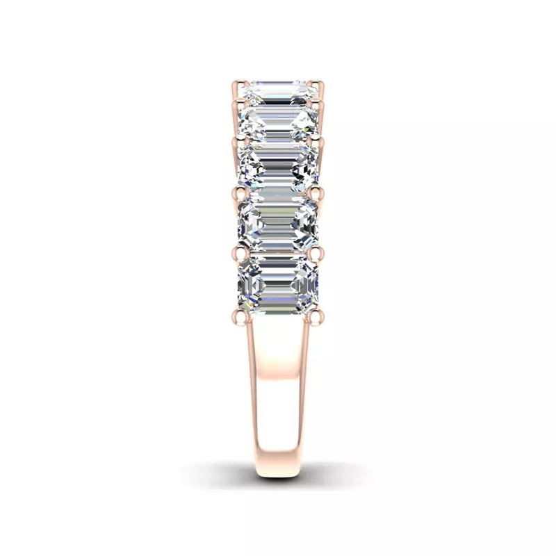14K Rose Gold Monroe 11 Stone Shared Prong Anniversary Band
