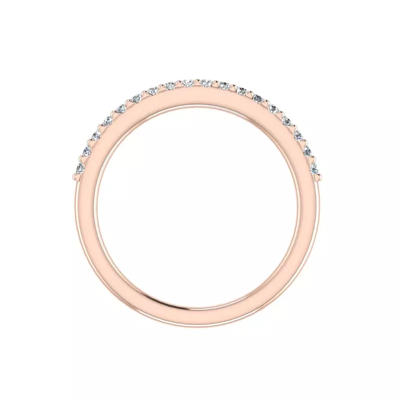 14K Rose Gold Violet Pave Band