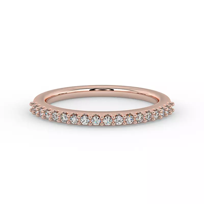 14K Rose Gold Violet Pave Band