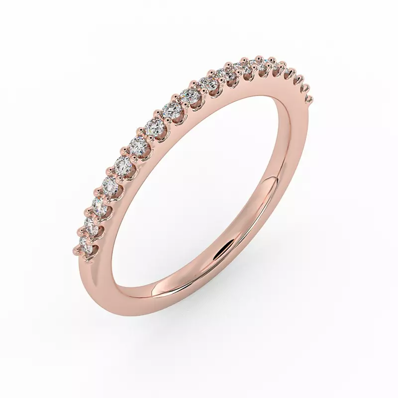 14K Rose Gold Violet Pave Band