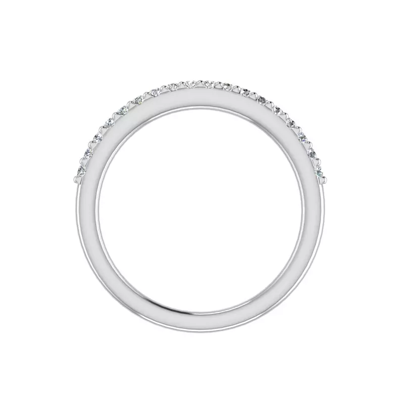 14K White Gold Violet Pave Band