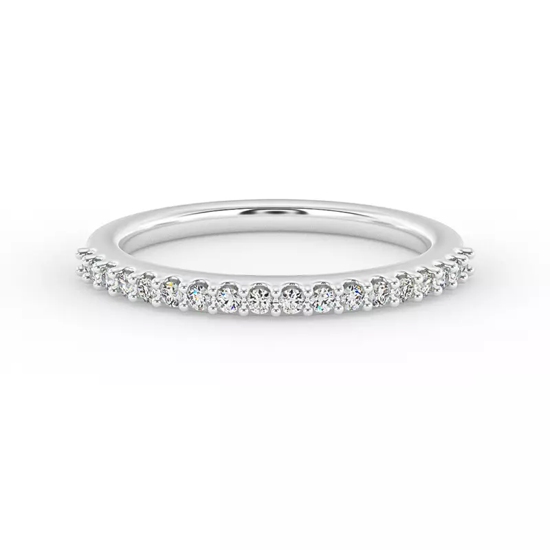 14K White Gold Violet Pave Band