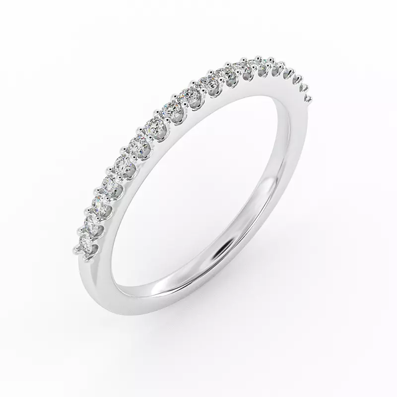 14K White Gold Violet Pave Band