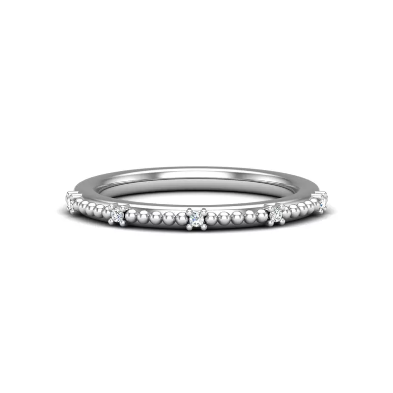 Platinum Ruby Bubble Diamond Band