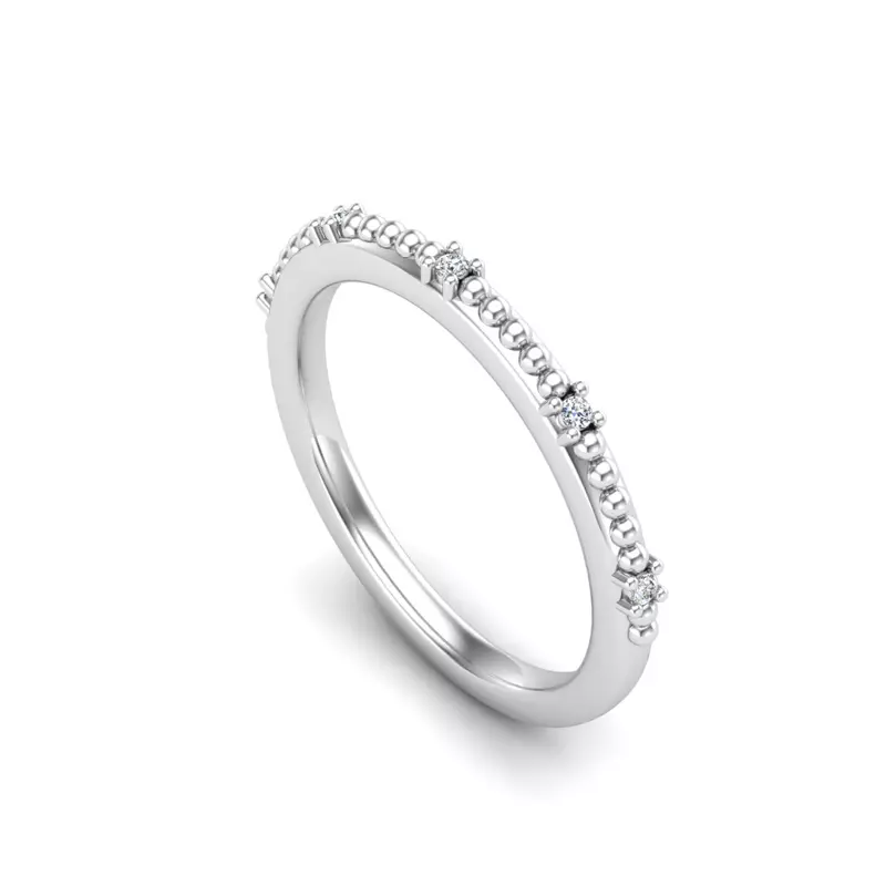 Platinum Ruby Bubble Diamond Band