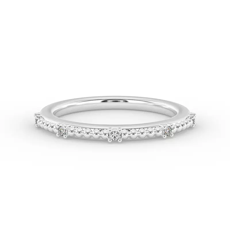 Platinum Ruby Bubble Diamond Band