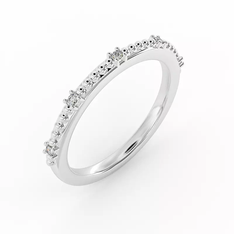 Platinum Ruby Bubble Diamond Band