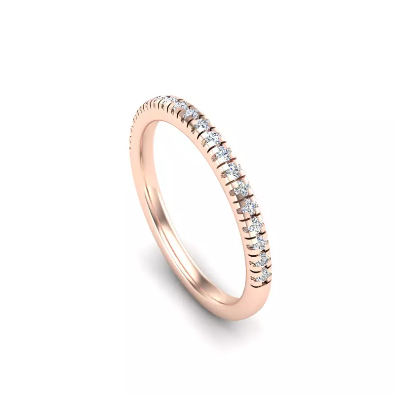 14K Rose Gold Kinsley Pave Band