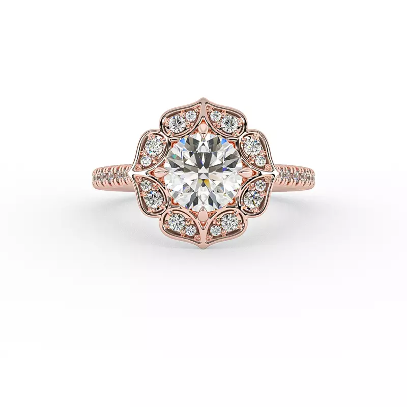 14K Rose Gold Kinsley Pave Band